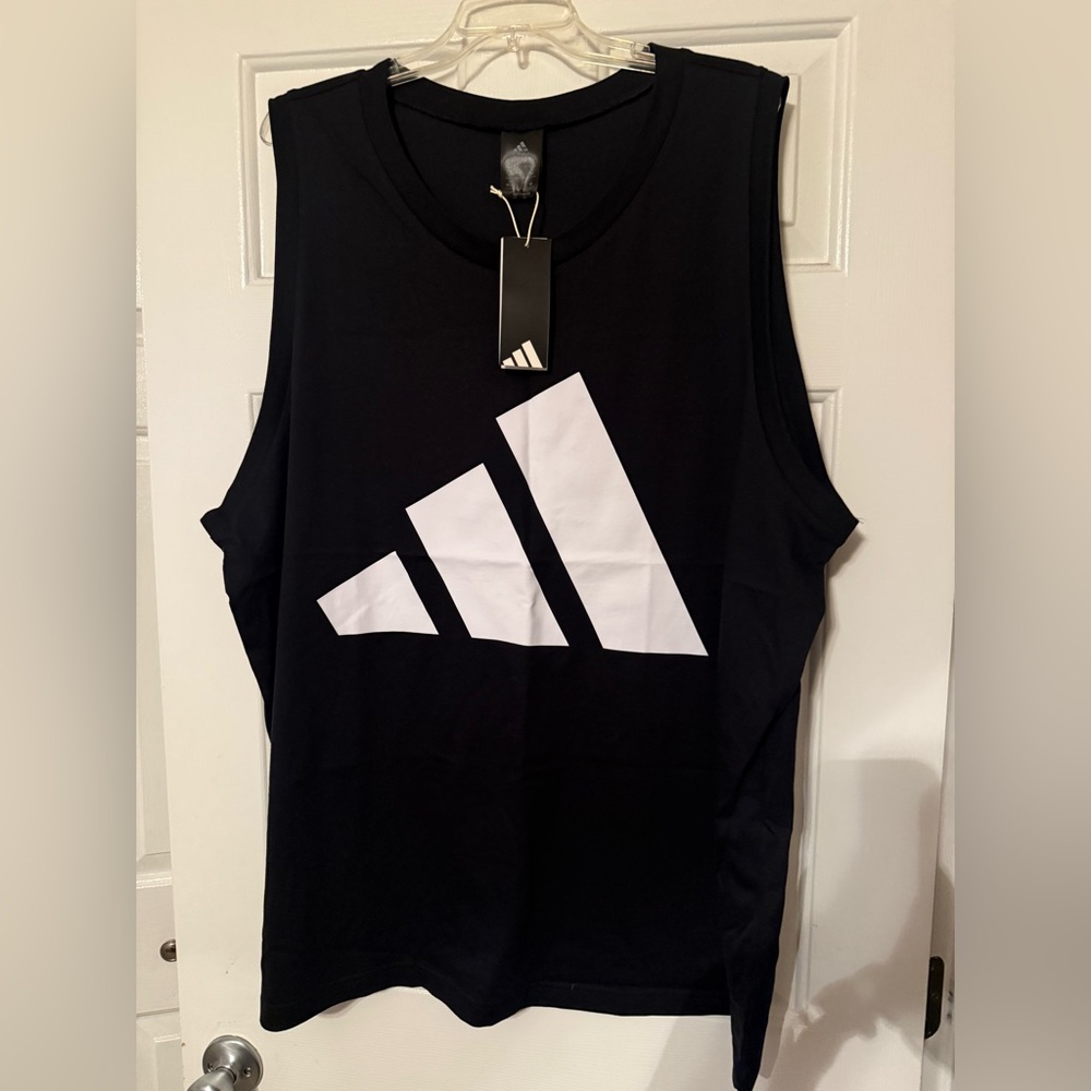 Adidas Black and White Tank Top 2XLT
